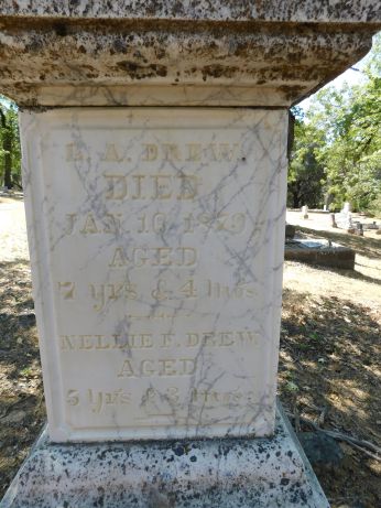 [Picture of Drew children grave 2]